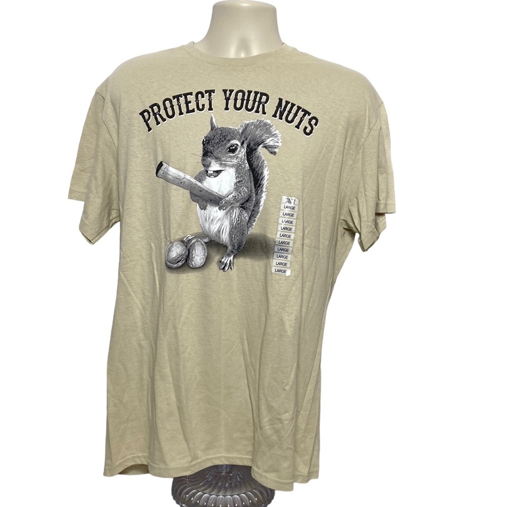 NWT Project Your Nuts Funny Joke Casual Crew Neck T-Shirt L